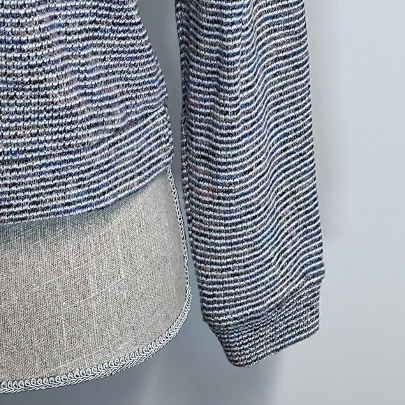 Madewell Mockneck Crop Glittery Stripe Sweater Womens S - Picture 8 of 9